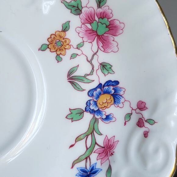 Hammersley Spode Cup Saucer Bird Of Paradise Bone China England Pink Floral - Picture 4 of 7